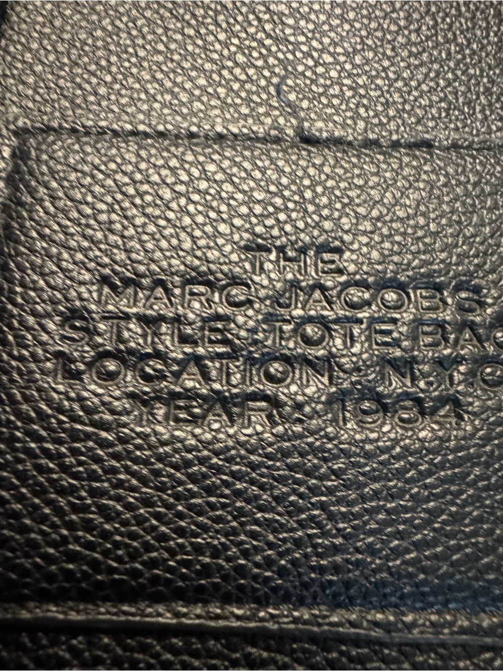 NOT REAL  Marc Jacobs Black 'The Tote Bag' Satchel - Picture 4 of 5